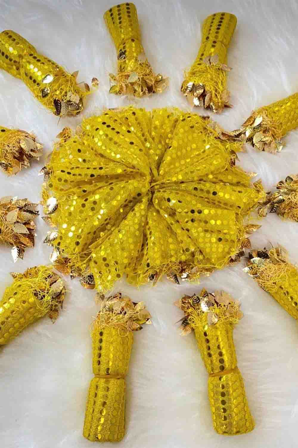 Set van 10 - Glinsterende Halay Mendili Dansdoekjes voor Bruiloft & Henna