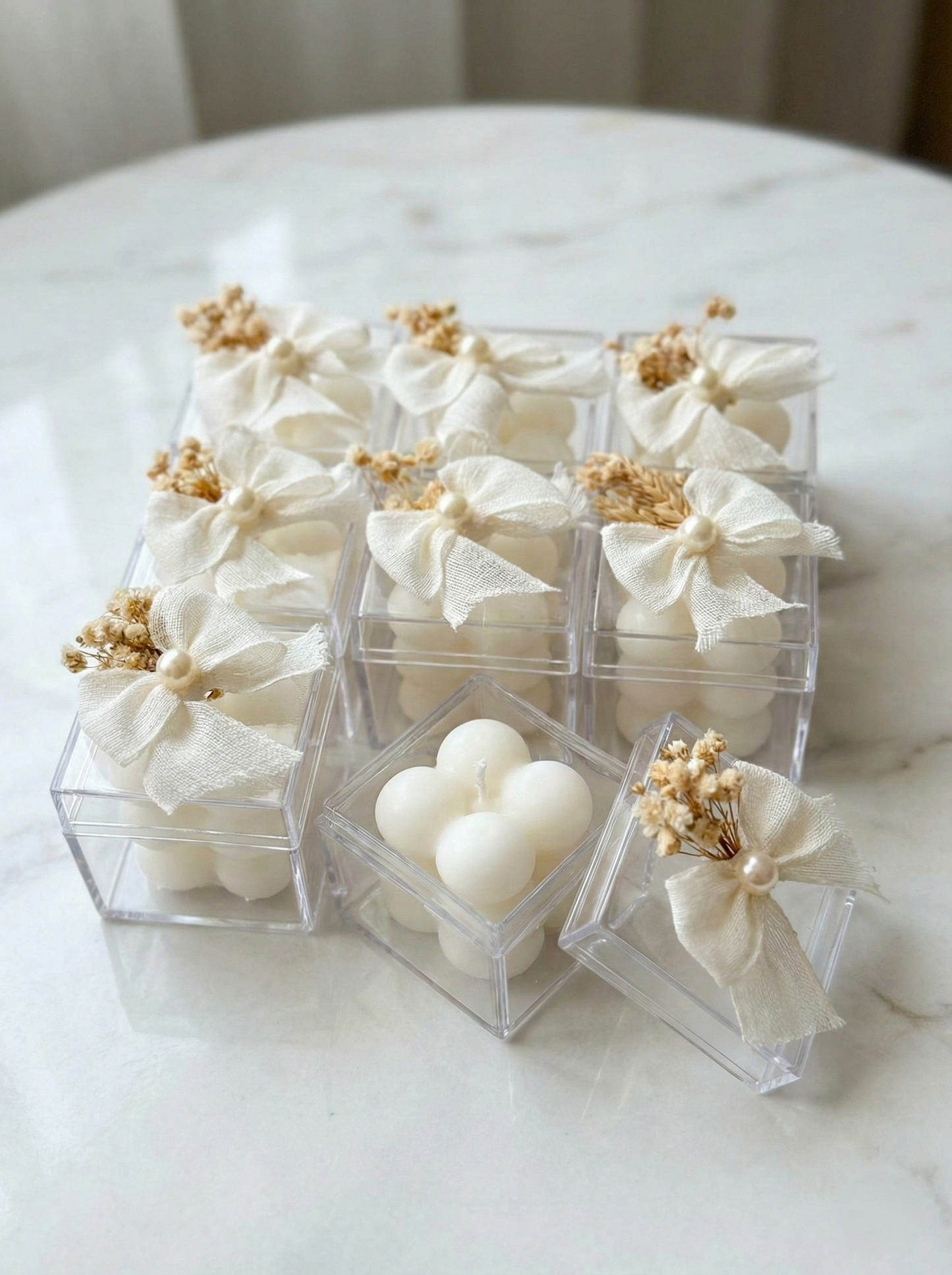 Trendy Mini Bubble Kaars set 10 stuks - Het Perfecte Bedankje Bruiloft, Verloving