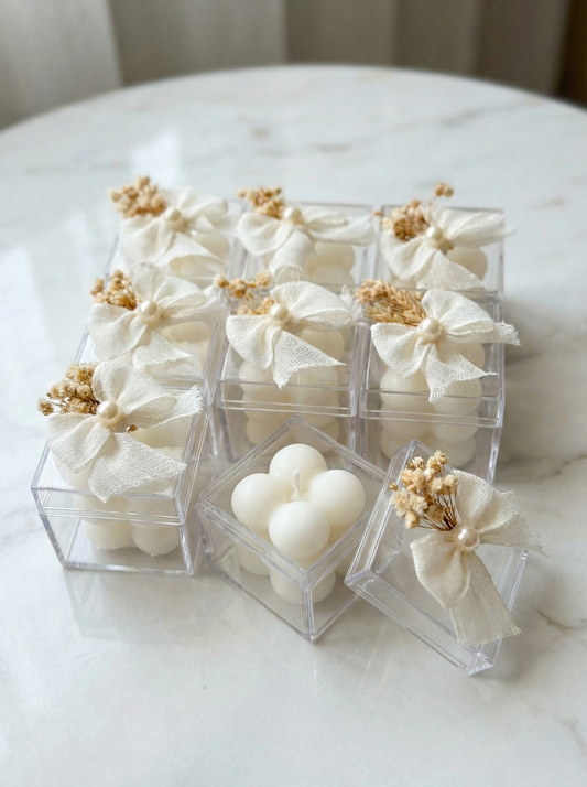 Trendy Mini Bubble Kaars set 10 stuks - Het Perfecte Bedankje Bruiloft, Verloving